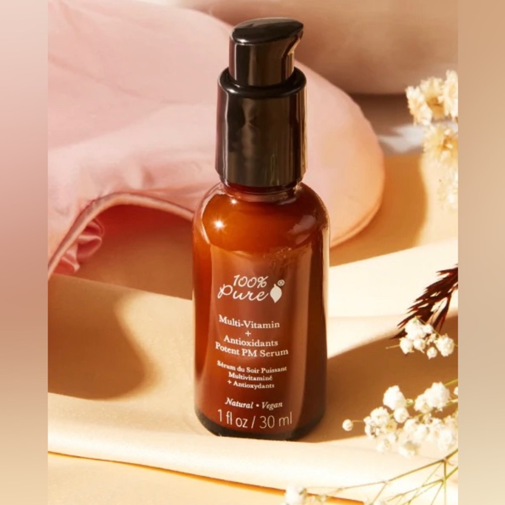 NWT 100% Pure Multi-Vitamin + Antioxidants Potent PM Serum - Picture 2 of 12